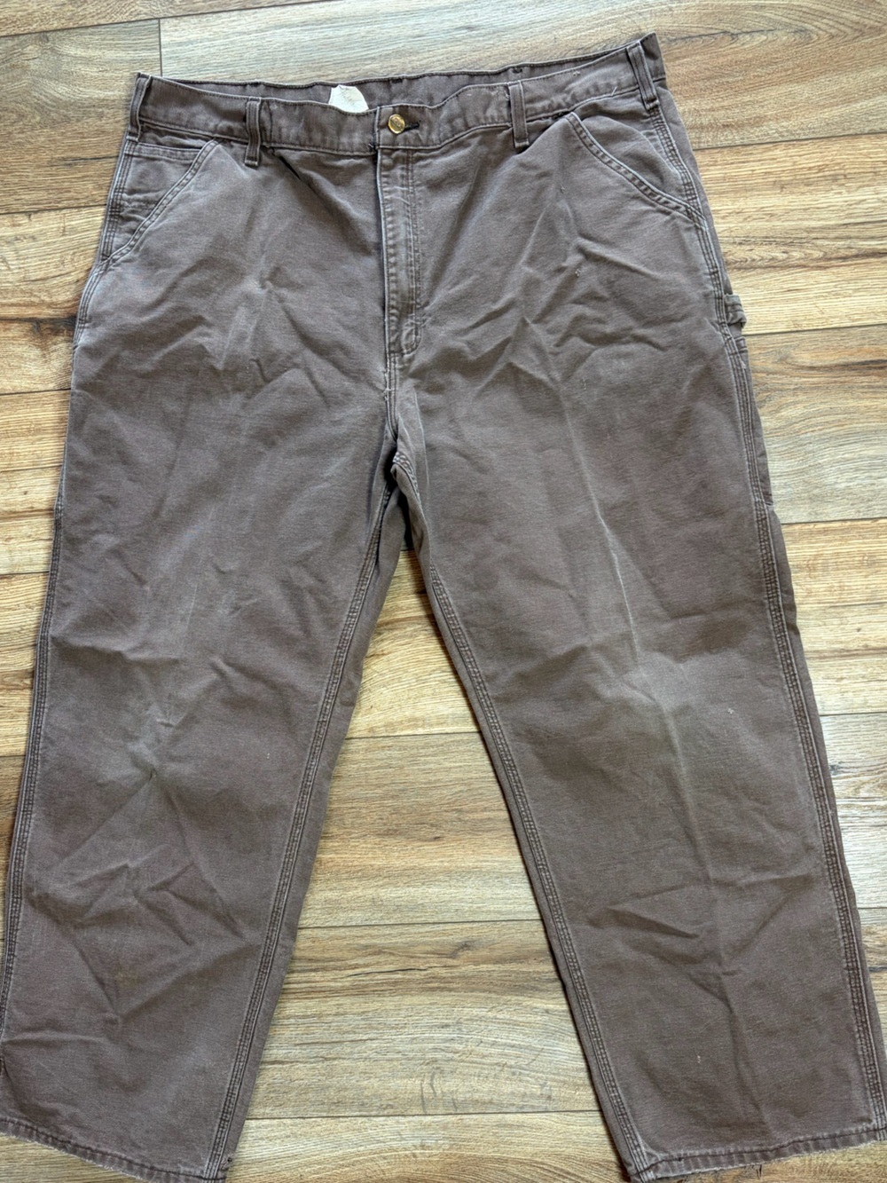 Vintage Carhartt Men's Carpenter Work Dungarees washed duck cotton canvas Pants